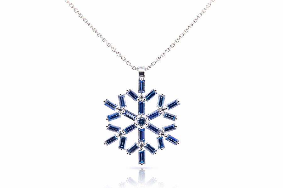 Astrid Pendant Small - Blue Ceylon Sapphires