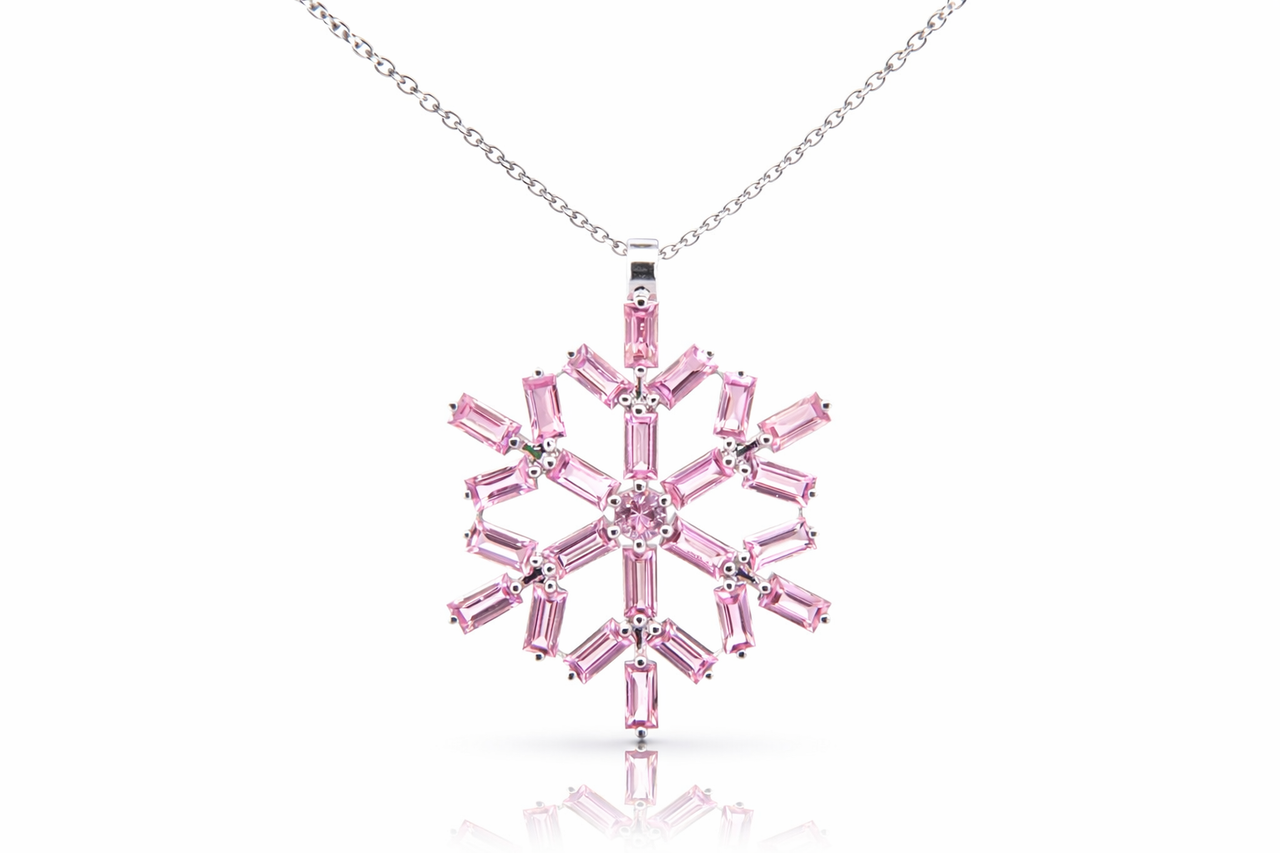 Astrid Pendant Large - Pink Ceylon Sapphires