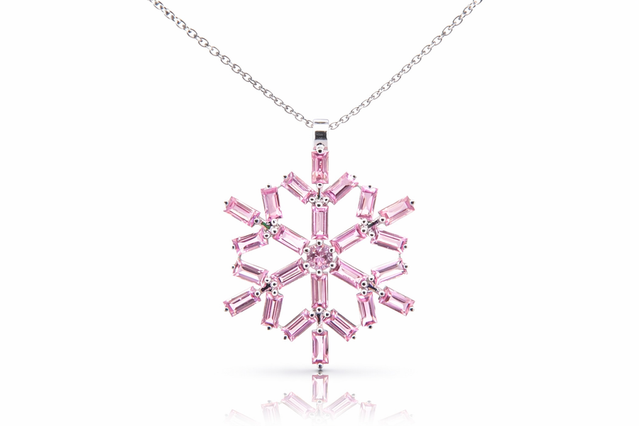 Astrid Pendant Large - Pink Ceylon Sapphires