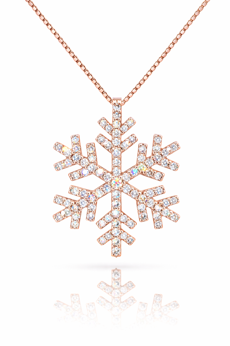 Freya Pendant Lrg - Rose Gold Natural Diamonds